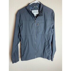 Orvis Classic Collection Mens Jacket Dark Grey Size M Full Zip Long Sleeve